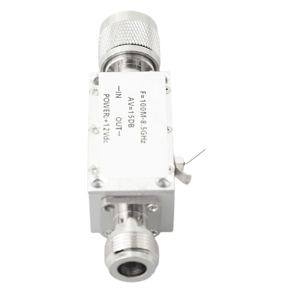 RF Signal Booster Low Noise for 100MHz 8500MHz with 30dB Gain and 15dBm Stable Output Power in CNC Metal Housing