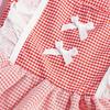 Lovely Plaid and Lace Small Dog Dress Valentine's Day Dog Outfit Party Puppy Costume Spring Cat Skirt