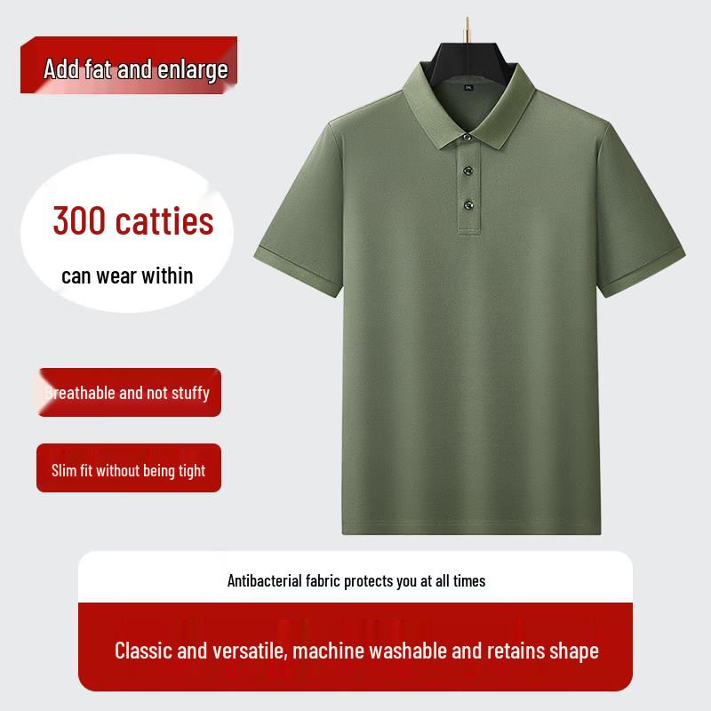 Men s Plus Size Short Sleeve Polo Shirt 4XL
