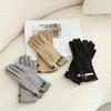 Touchscreen Anti Freezing Anti Cold Warm and Windproof Cute Korean Version Student Cycling Outdoor Women Velvet Gloves