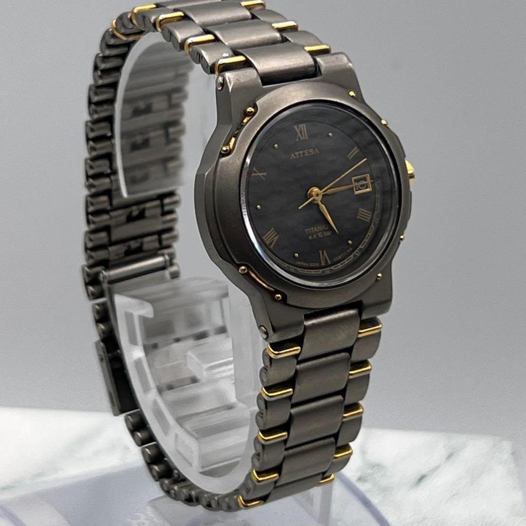 [USED]Citizen Attesa Titanium Quartz Color A49 [Working Condition] Two-Tone