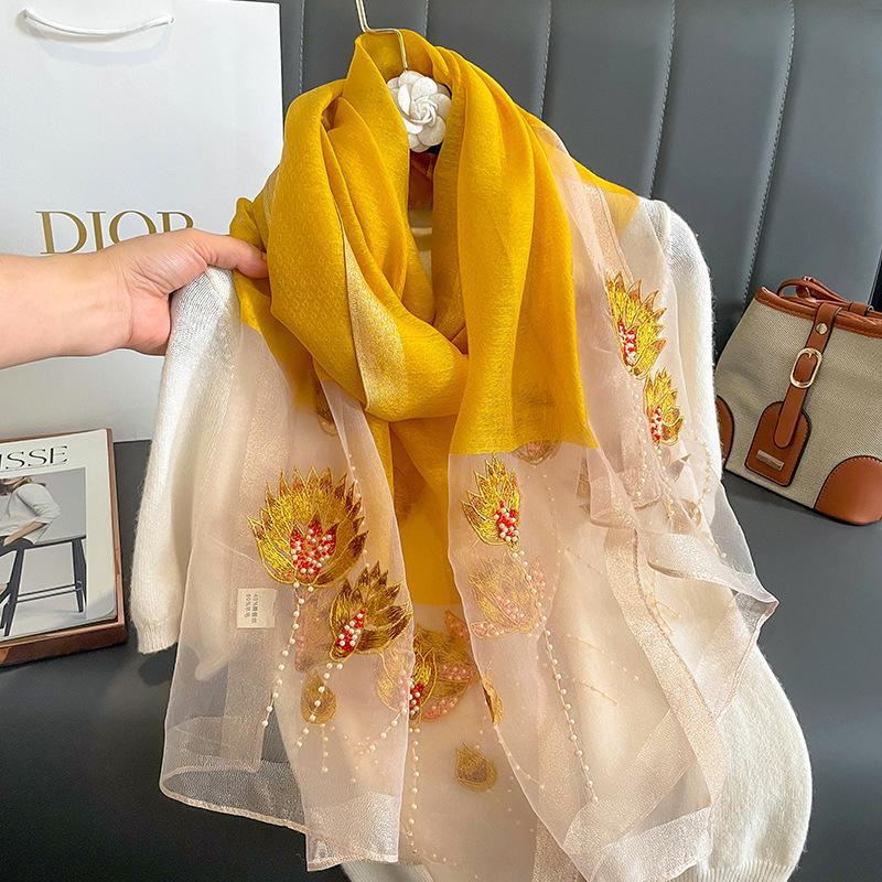 New Solid Silk Wool Scarf for Women Shawls Scarves Summer Lady Hijab Winter Fashion Warm Long Bandana Foulard Pashmina Poncho
