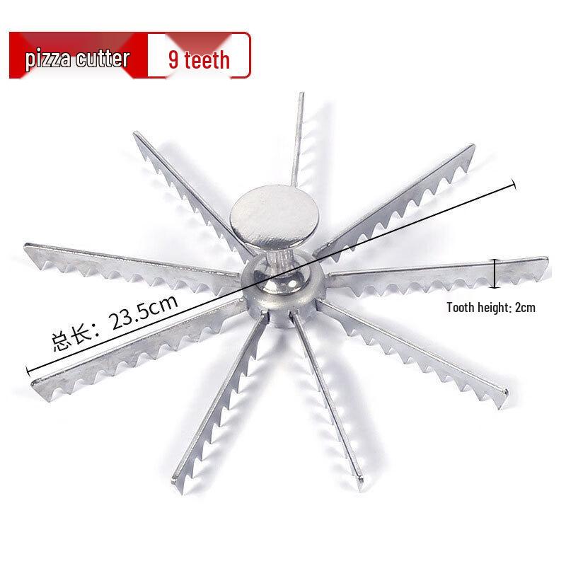 Алюминиевый сплав 9-секционный нож для пиццы