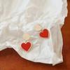 Red Festive Heart Earrings - Fashion Jewelry for Women
