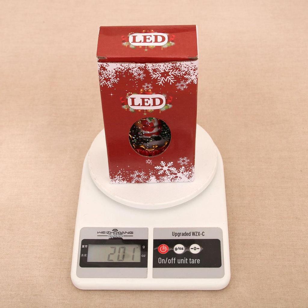 Lampada Candela Luminosa Albero di Natale Dipinto - Regalo per Bambini e Decorazione da Tavolo