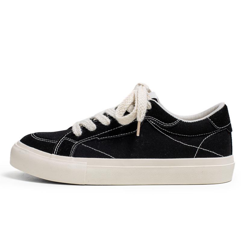 

Men’s Harajuku Low-Top Canvas Shoes: Thick-Soled, Lace-Up, Outdoor Sports and Casual Style 39