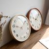 12inch Ultra-Quiet Wooden Wall Clock Nordic Style Simple Home Bedroom Leaf Pocket Watch for Living Room Wooden Wall Clocks
