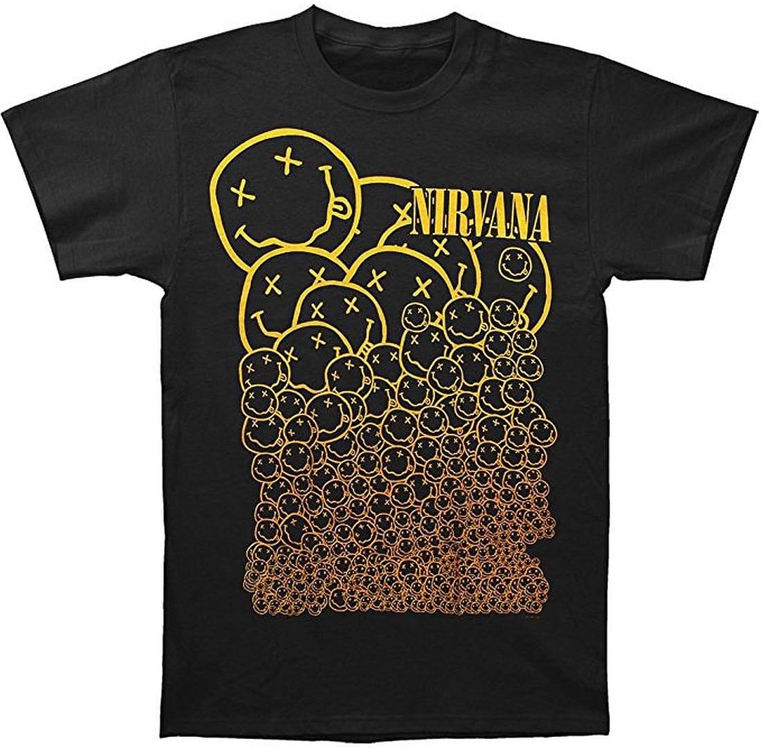 Nirvana Smiley Face Collage T-shirt L