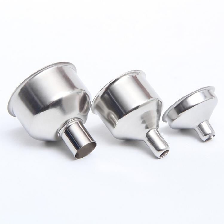 Pack of 2 Small Stainless Steel Funnel Small Design Camping Funnel Suitable for Transferring Oils Juices and Powders