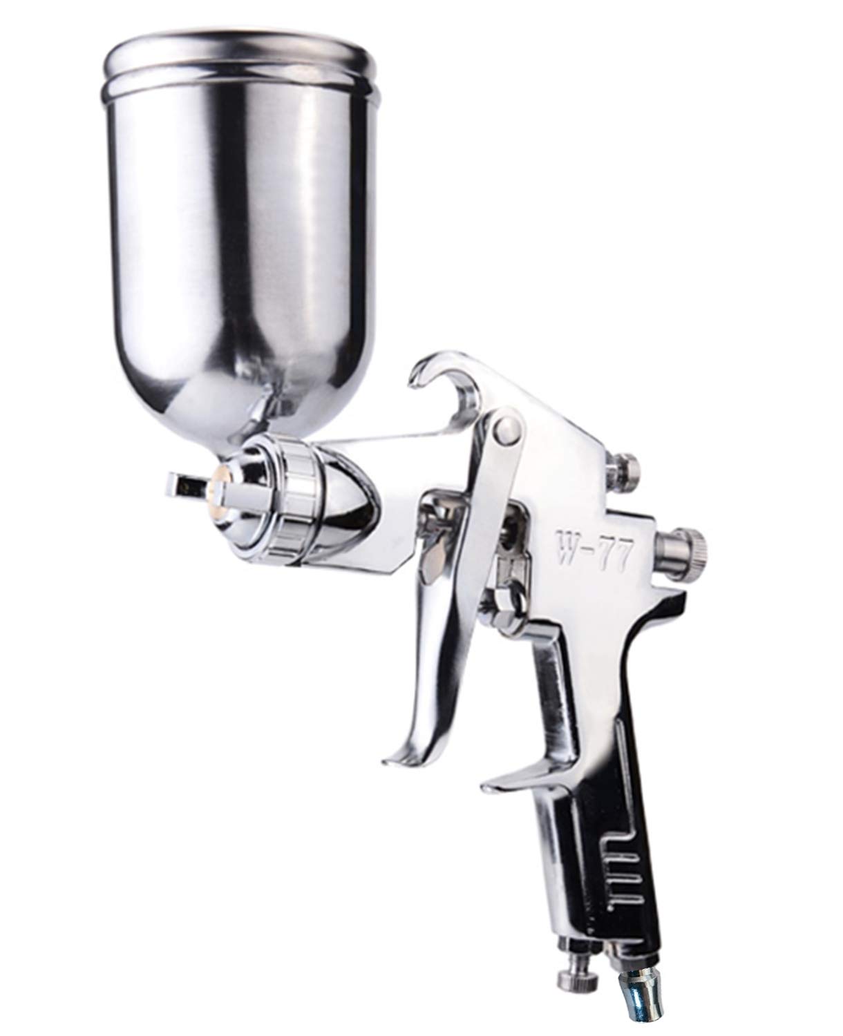 

W-77 Gravity Feed Air Spray Gun, Nozzle Sizes 2.0mm, 2.5mm, and 3.0mm (2.5mm Nozzle)