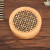 1PC Round Meditation Wood Censer Home Decor Hollow Out Study Room Accessory Aromatherapy Box Yoga Multiple Options Available