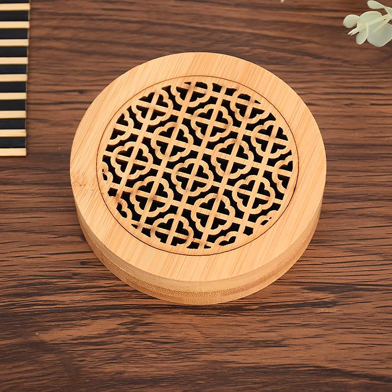 1PC Round Meditation Wood Censer Home Decor Hollow Out Study Room Accessory Aromatherapy Box Yoga Multiple Options Available