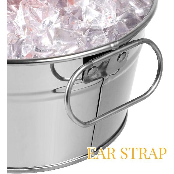 Alipis Stainless Steel Oval Ice Bucket,Beverage Tub Metal Drink Bucket Drink Chiller Buckets for Cocktail Bar Parties Outdoor (Silver), KL41506511O