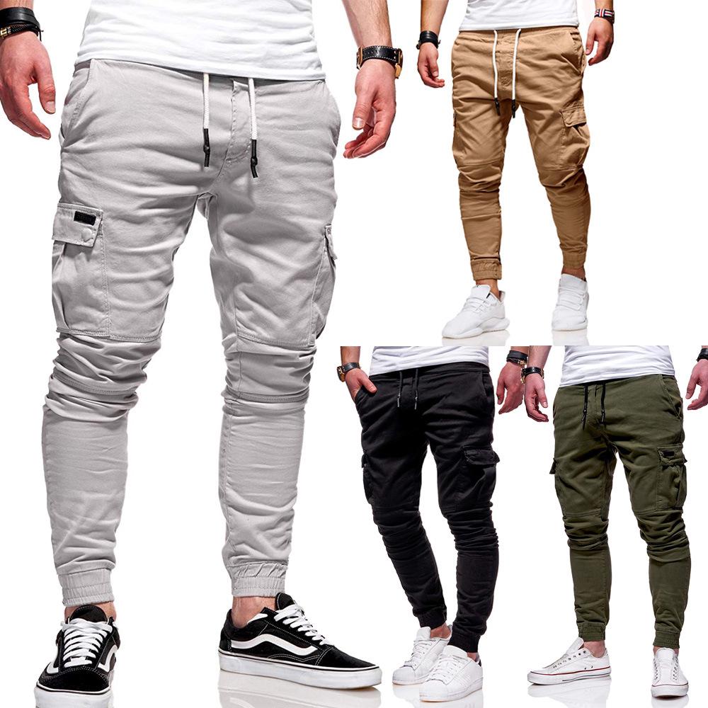 Autumn & Winter 3D Pocket Skinny Joggers with Elastic Drawstring