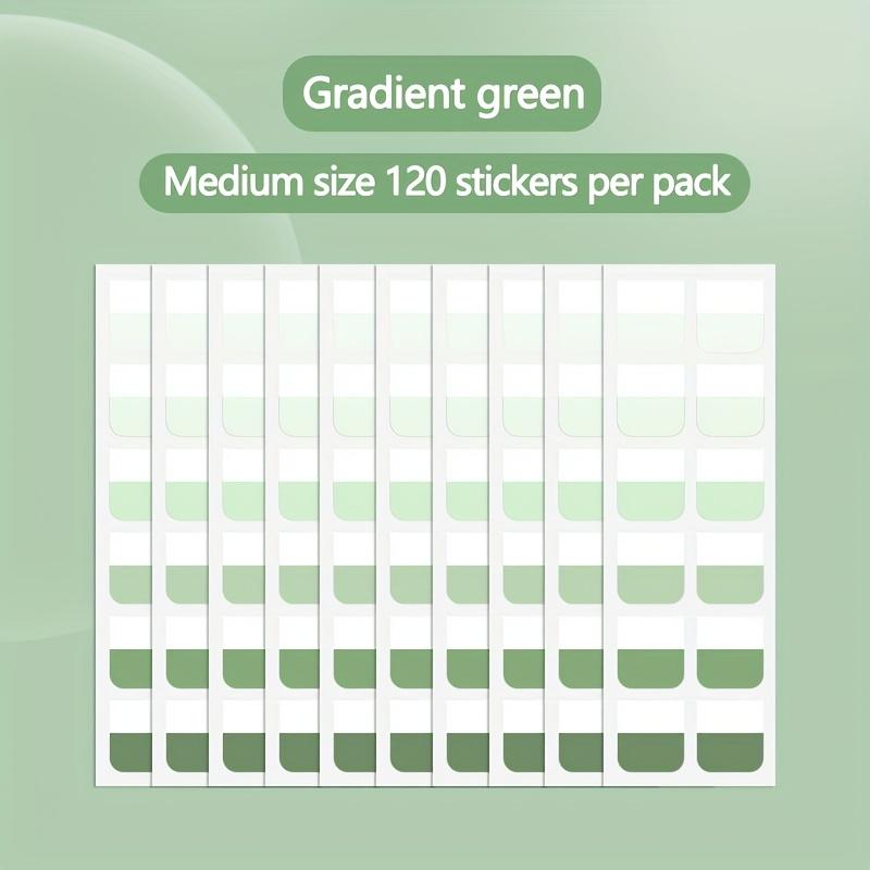 

120pcs Multifunctional Writable Plastic Index Labels - Reusable Page Markers and Document Organizer for Office Management зелений