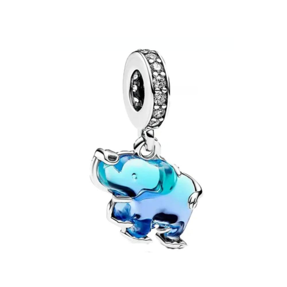 Crystal Blue Butterfly,Moon Bead Crab,Dragonfly Pendant 925 Silver European Original Bracelet DIY Accessories Exquisite Jewelry