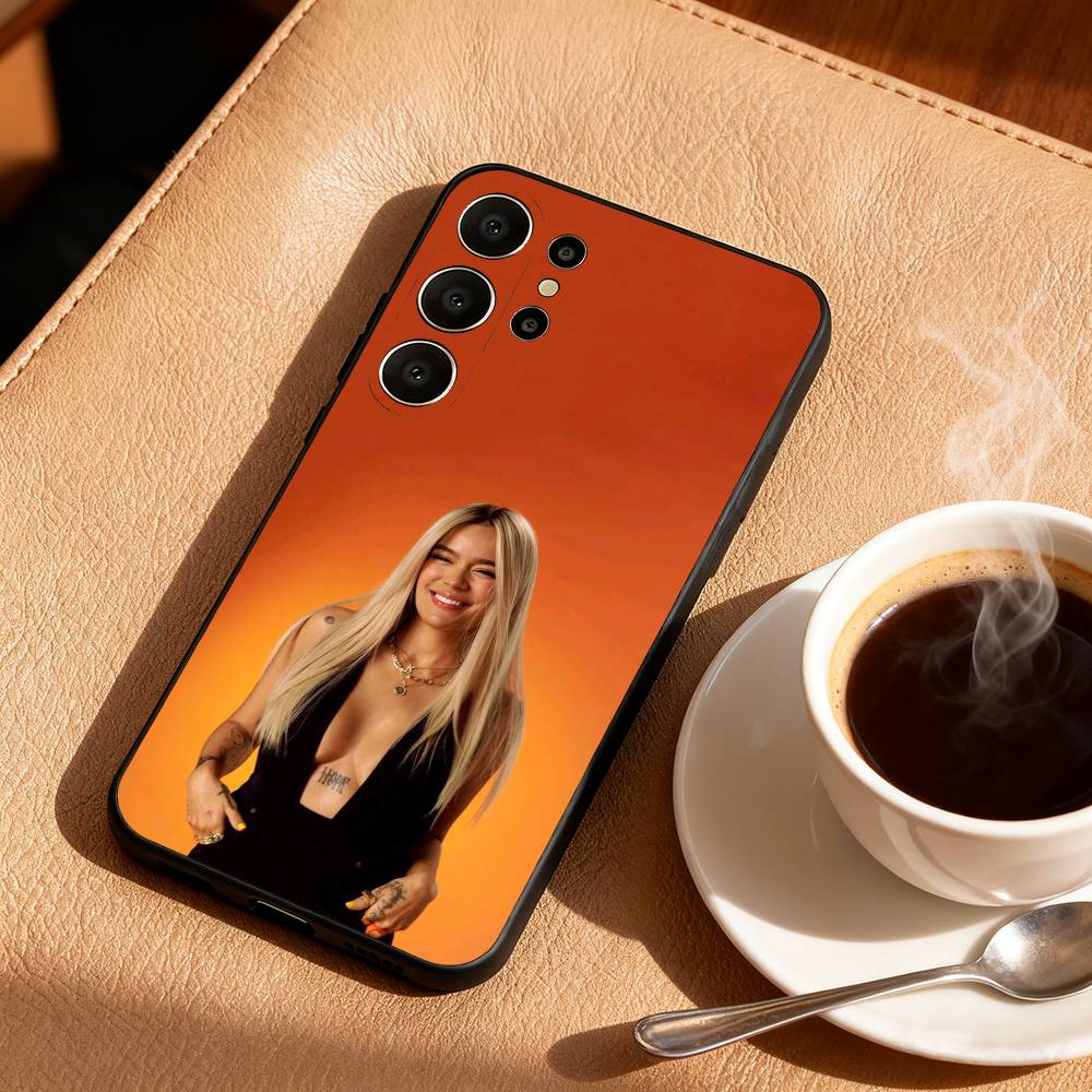 

Singer K-Karol G Amargura Phone Case For Samsung S25,24,23,22,30,21,10,9,Ultra,Plus,Lite,FE Soft Black Case Samsung S22ULTRA5G