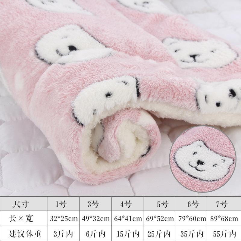 Pet cushion thickened autumn and winter warm cat dog cushion non-slip blanket seat cushion puppy dog sleeping cushion
