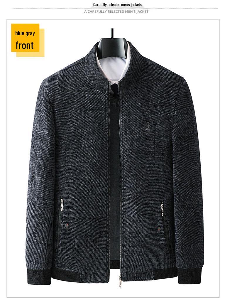 Dad’s Chenille Cotton Jacket - Middle-aged Men's Winter Coat with Velvet Lining