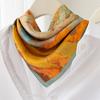 111% Mulberry Silk 71 Square Scarf, New Sky City Professional Decorative Scarf, Commuting To Work Versatile Silk Scarf