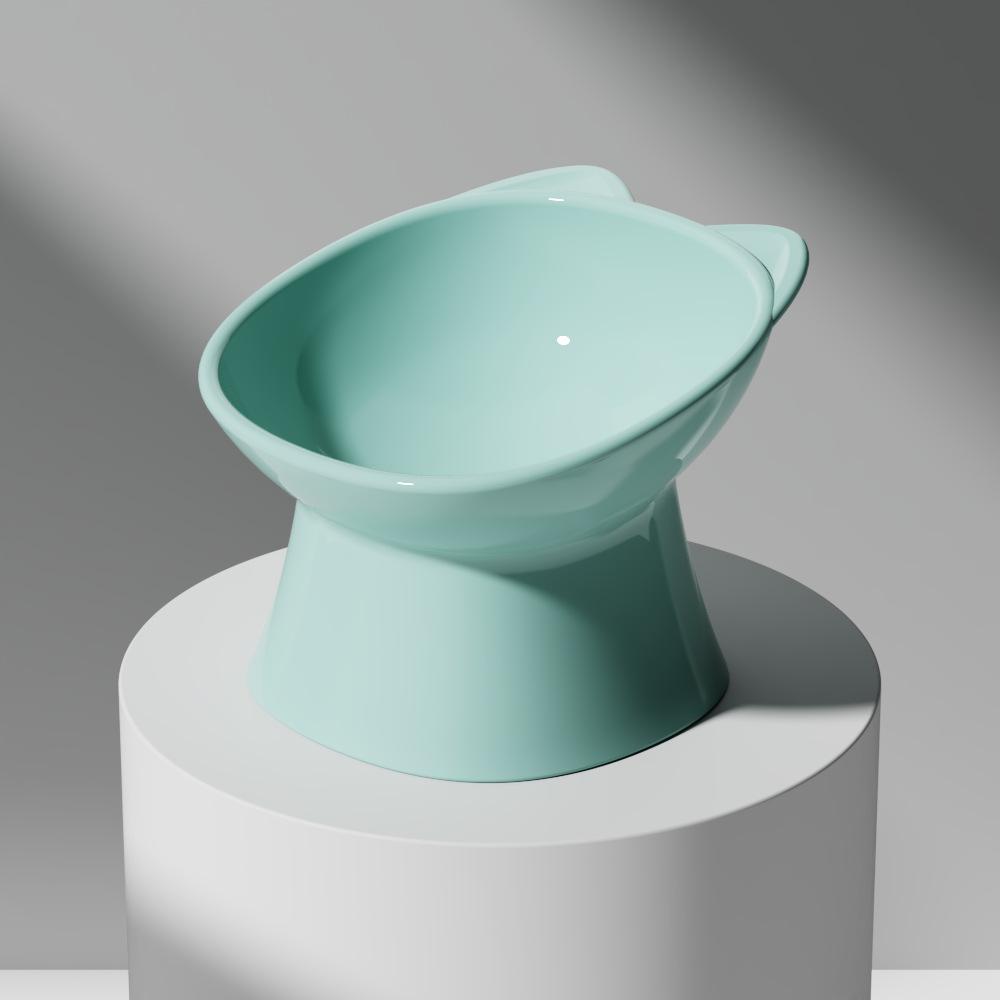 Cat Bowl Anti-spilling Water Bowl Bag Wind Square Mouth Binaural Tall Cat Bowl Pet Supplies
