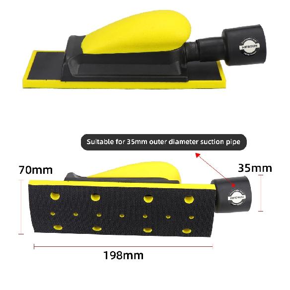 Slefuire uscată Placă de împingere de mână Chit de mașină Rindea manuală de cenuşă Rectunghiulară de vid Arc șmirghel Slefuire Placă de frasin Instrument de reparare a caroseriei