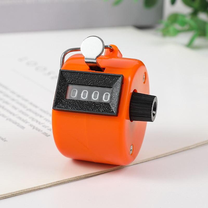 Handheld 4 Digital Manual Tally Counter Mechanical Palm Clicker for Library Book Inventory Sports Game Scoring