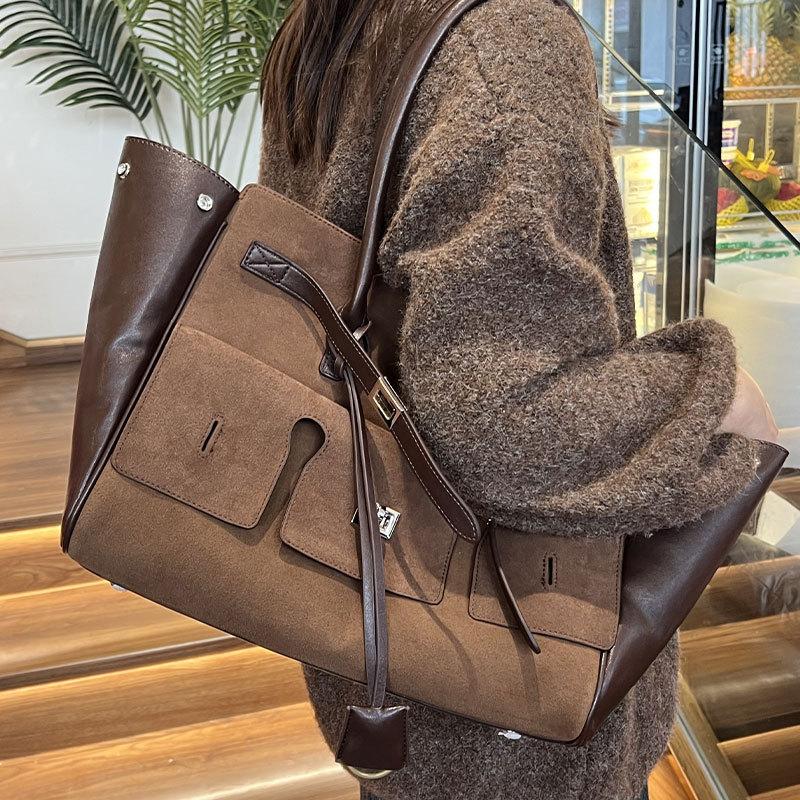 Tote Bag Matte Shoulder Bag Simple and Versatile Women's Handbag Large Capacity Tote Bag