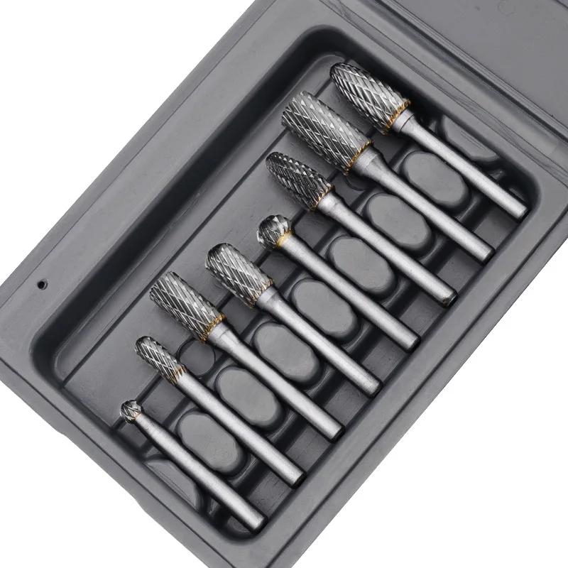 

ZEXEF 8-PCS Set Double Groove Rotary File File Tungram Steel Grinding Head File Tungram Steel Mill Cutter Set Alloy Grinding Tungsten steel milli