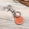 Retro Bronze Alloy & Genuine Leather Men's Keychain - European & American Style