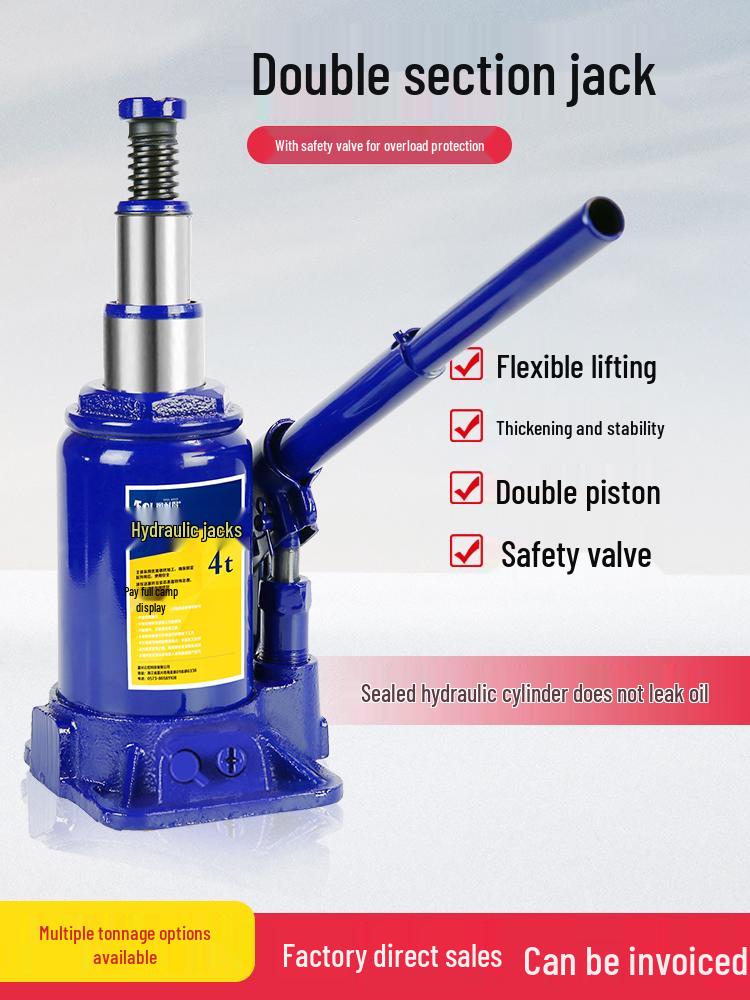 2-Ton Vertical Hydraulic Jack for Small Cars, 3-Ton Trucks, and 4-Ton SUVs others