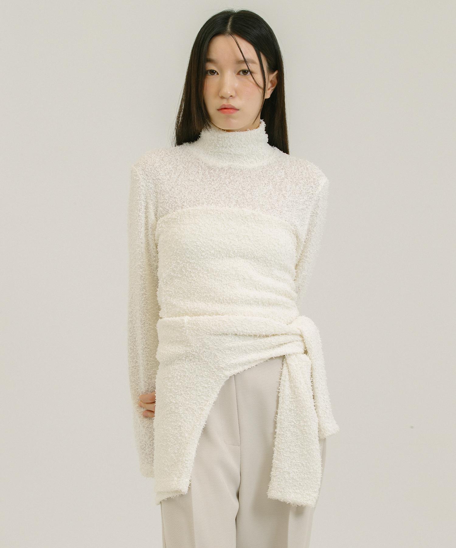 Nevel Everywear Boucle Turtle Neck (2 Colors) Ivory/Free