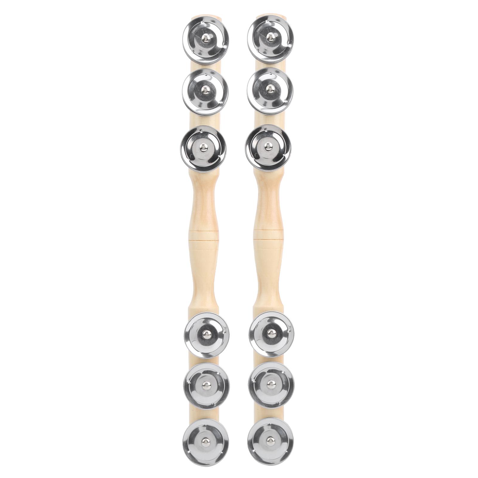 

2Pcs Children Percussion Musical Toy Wooden Hand Bell Rattle Shaker Orff Percussion Instruments