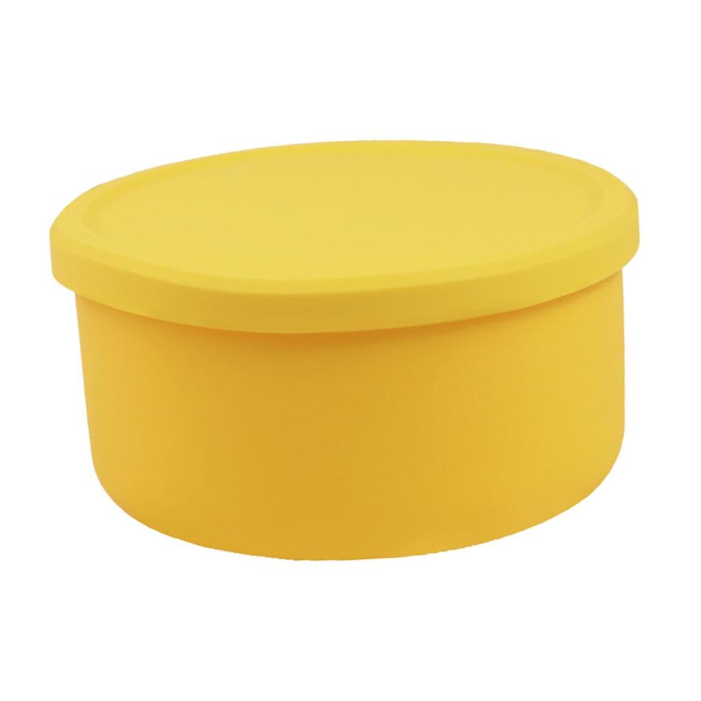 Silicone Compact Stackable Simple Round Lunch Boxes for Kids Camping Student