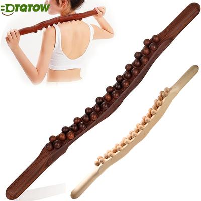 1Pcs 31-Bead Wooden Lymphatic Massage Roller – Myofascial Release Tool For Cellulite,Neck,Back & Leg Pain Relief,Body Sculpting