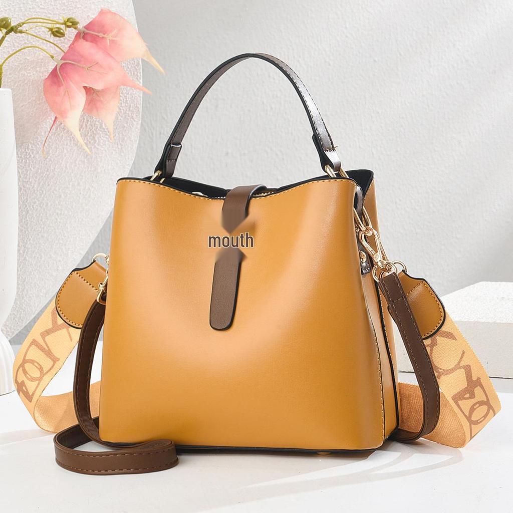 Taizhou Damen einfarbige Bucket Handtasche - Koreanischer Stil Schulter- & Umhänge-Mode-Tasche