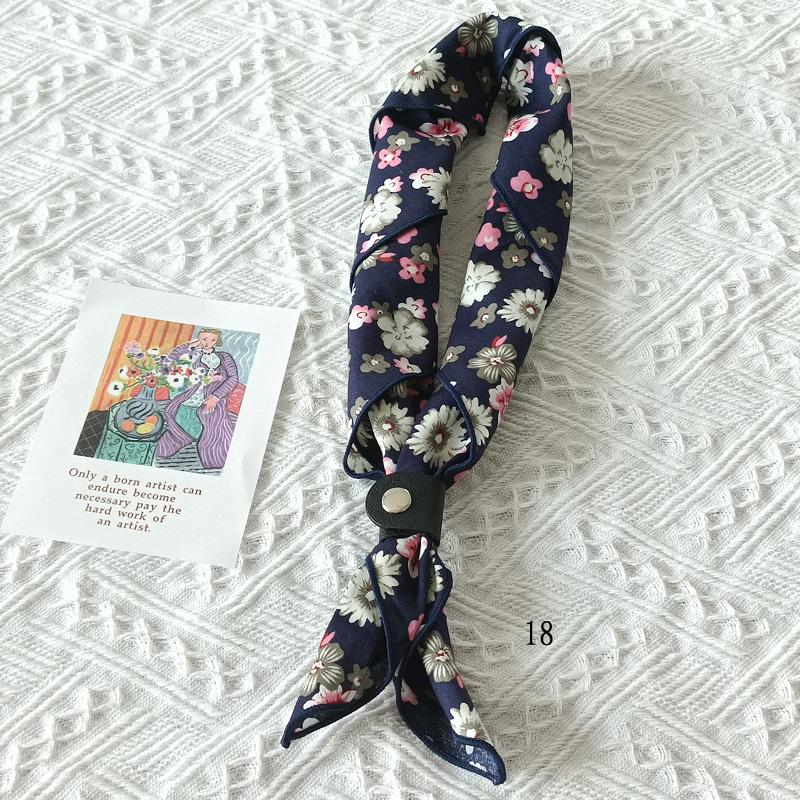 

60cm Elegant Cotton Men s Cravat Floral Striped Navy Square Scarf With Button Birds Leaves Print Soft Neckerchief Suit Bandelet