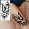 1 Sheet Sexy Butterfly Sunflower Plum Temporary Tattoos For Women Girls Waist Breast Arm Forearm Flower Fake Temp Tattoo Sleeve