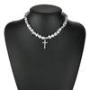 Cross For Men Korean Style Necklace Woman Clavicle Choker Simulated Pearl Fashion Neck Jewelry