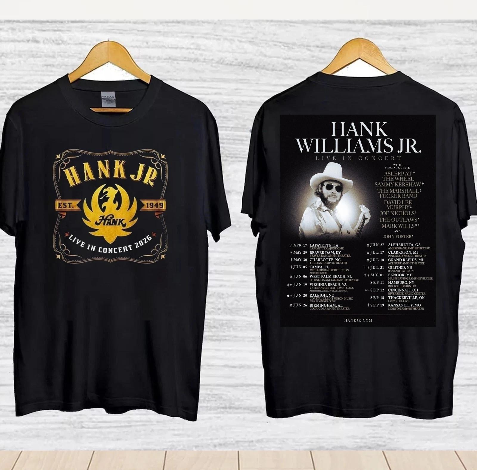 Hank Williams Jr Tour 2026 T-shirt M