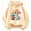 2026 Cute Rabbit Graphic Hoodie Kids Children's Sweatshirt Hoody for Boys Girls Casual Hoodies Clothes