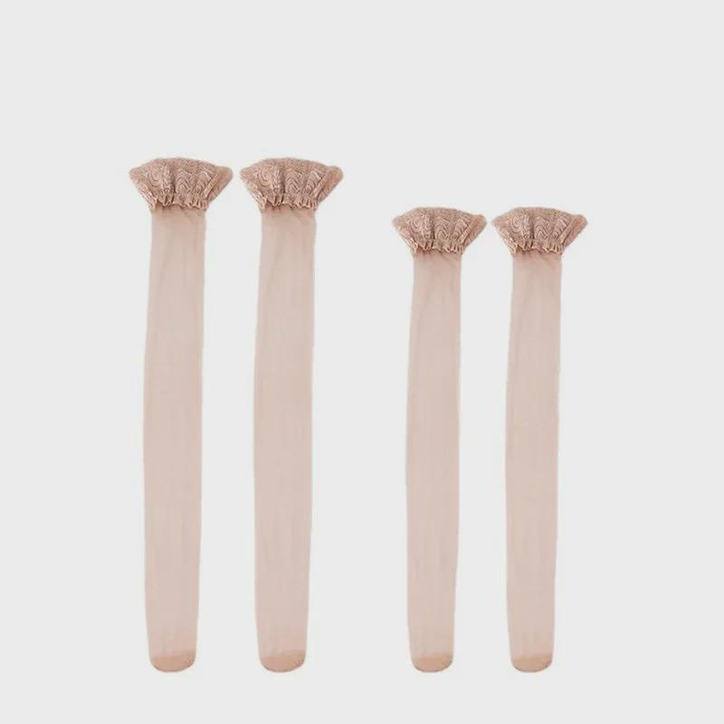 "Chaussettes hautes en dentelle ultra-fines Printemps/Été avec silicone antidérapant"