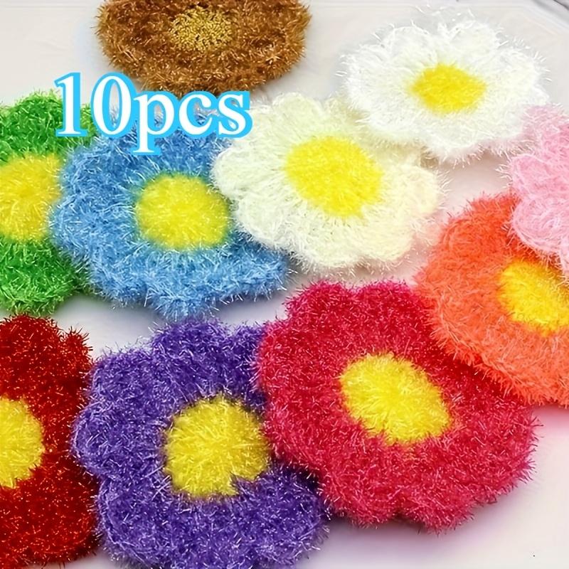 

10 шт. Кухонные губки в форме подсолнуха Мягкие, Неприлипающие Легко моющиеся, Идеально подходят для посуды и кухонной утвари, Идеальный рождественский подарок, Губка для мытья посуды