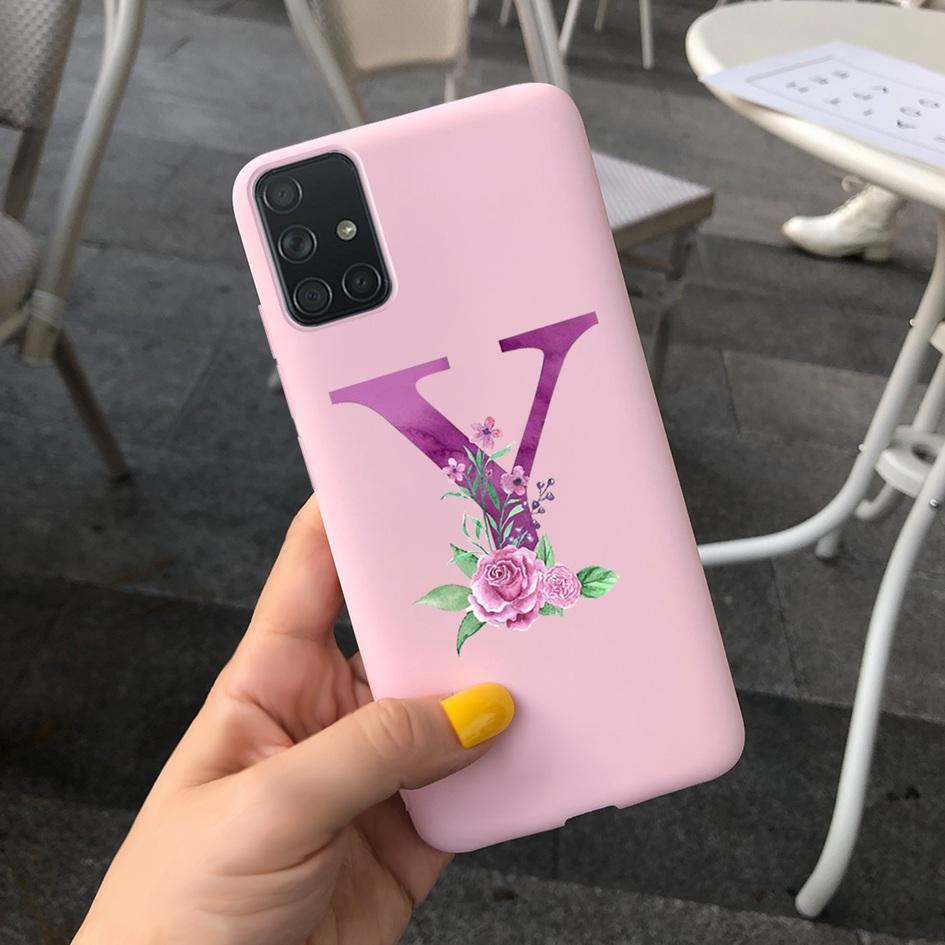 A51 Cute Letters Phone Case For Samsung Galaxy A51 Cover SM-A515F Slim Frosted Shield Matte Fundas For Samsung A51 A 51 5G Cases