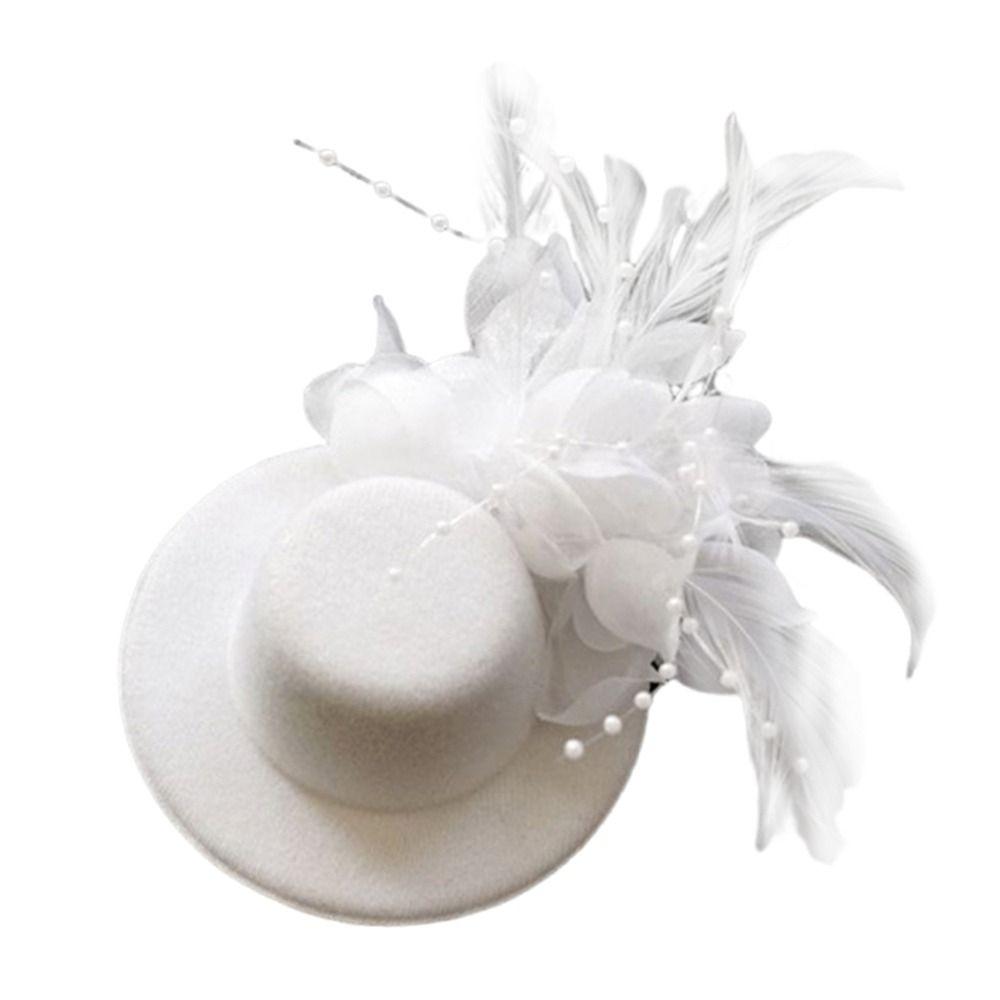 Feathers Kids Fascinators Hats Makeup Prom Teas Party Hairpins Fashion Cocktail Hats  Party