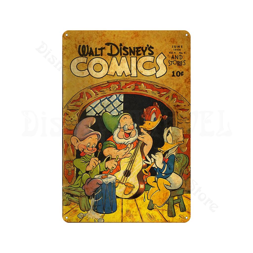 Retro Metal Tin Sign Donald Duck Tin Plaque Metal Poster Cartoon Tin Plate Metal Sign For Man Cave Club Decoration
