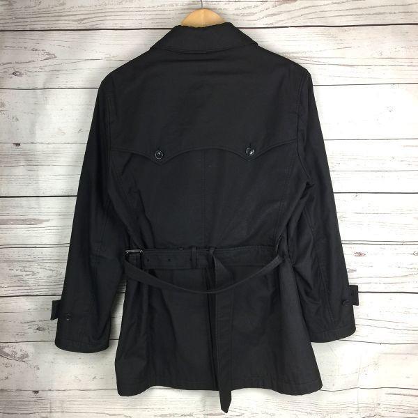 High Street Tornado Mart Stand Collar Trench Coat Outer M Black Needs Deodorizing
