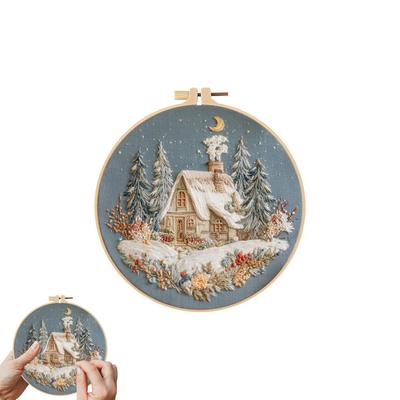 DIY Kerst Borduurpakket Kerst Borduurpakket Met Patroon Met Kerstthema Winter Vakantie Decoratie Knutselaccessoire