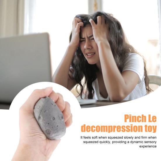 Foam Moon Stress Ball Anxiety Relief Moon Squeeze Ball Fidget Toy Portable Simulated Moon Hand Muscle Exercise Sensory Toy