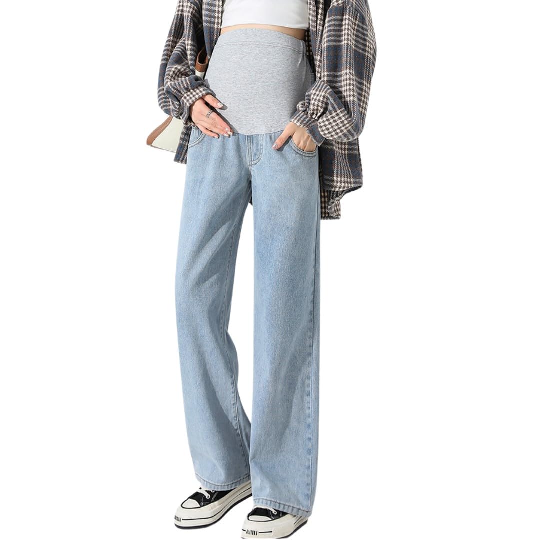 

Материнські Широкі Джинсові Прямі Красиві Ноги Еластичні Довгі Вагітні Довгі Сині L [ROSELUCA.] Штани, Жіночі, Джинси, Регулятор, Талія, Широкі, Вільні, Штани, синій